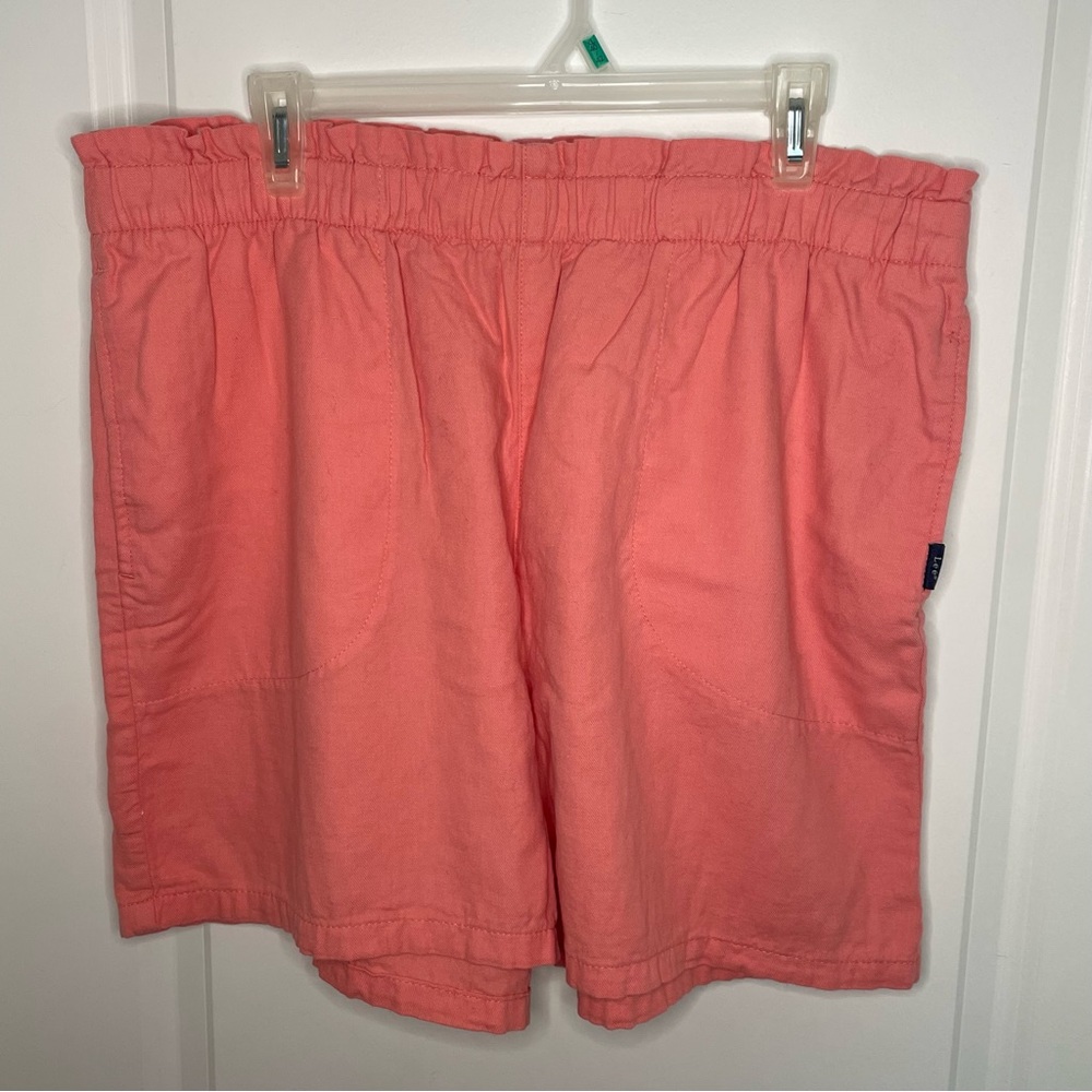 Lee Coral Cotton Linen Shorts